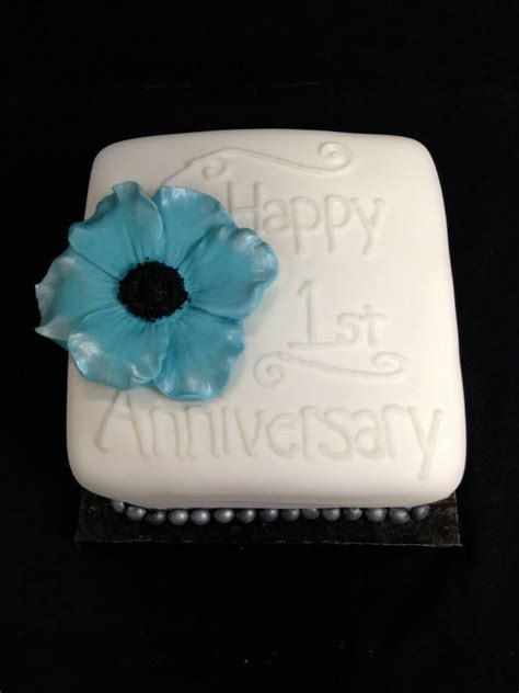 The tasty cake would toast the occasion. Tiffany Blue Anniversary Cake -Jo's Custom Cakes and ...