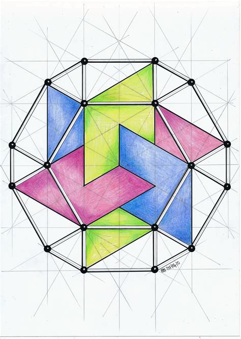 My new pen & ink drawing workbook: #polyhedra #solid #hexagon #symmetry #geometry #mathart # ...