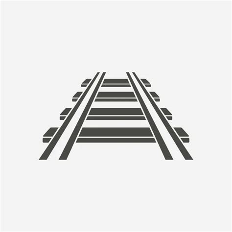 Railroad Icon Train Sign Track Road Symbol Stock Vector Image By