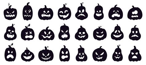 Halloween Pumpkins Silhouette Scary Spooky Carving Pumpkins Creepy S