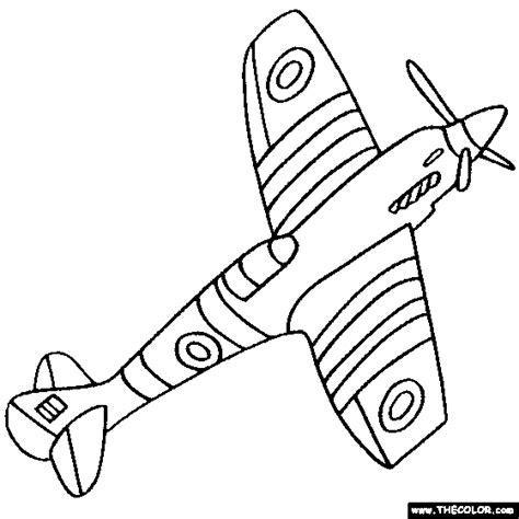 Spitfire Coloring Pages Sketch Coloring Page