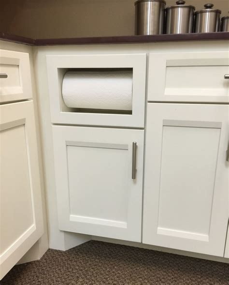 Paper Towel Drawer Burrows Cabinets Central Texas Builder Direct