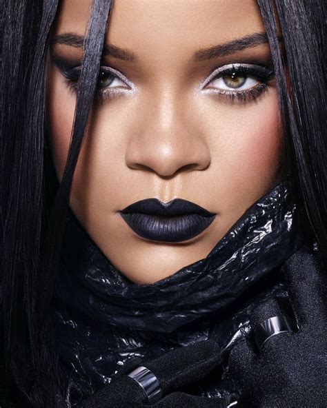 Rihanna Reps For Fenty Beauty In Dubai Introduce Black Stunna Lip Paint Rihanna Fenty Beauty