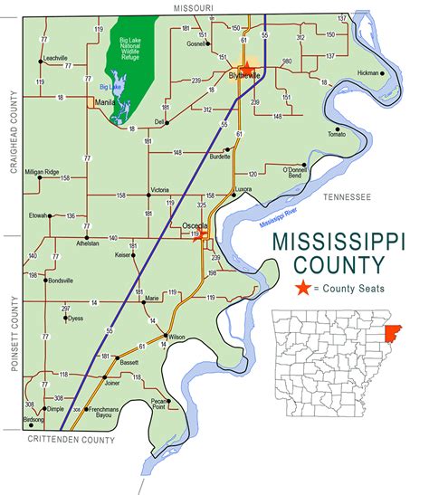 Mississippi County Map Encyclopedia Of Arkansas