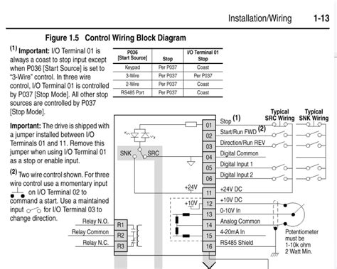 3 Wire Control Circut Diagrams Vfds Diagram Circuit