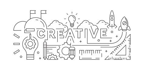 Creative Concept Line Art Design Background Banner Or Landing Page