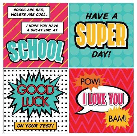 Fontaholic Freebie Friday Super Lunch Notes Printable Lunch Notes