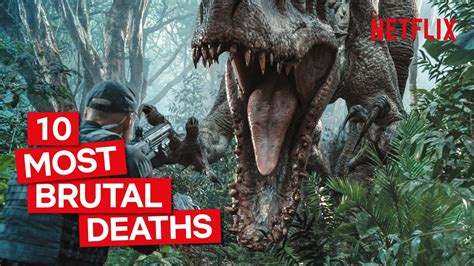 Top 10 Most Brutal Deaths In Jurassic Parkworld Movies Youtube