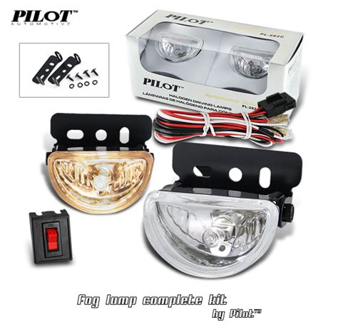 Using a wide, flat beam, fog lights are able to break through the fog or dust and help you keep your eyes on the road. 2 x Pilot Universal Clear Lens Fog Lights Kit with Light Bulbs