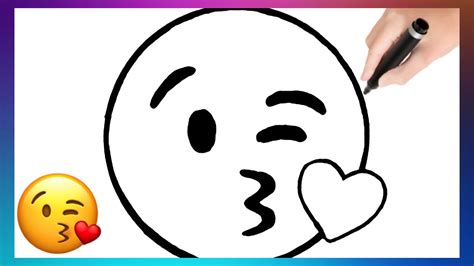 Como Dibujar Al Emoji Enamorado Paso A Paso Youtube