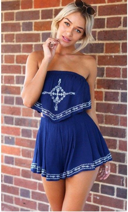 Pin By Pink And Blue On Blue Two Piece Rompers Fashion