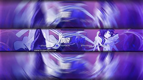 Placeit's youtube banner maker allows you to design in just a few clicks amazing youtube channel art ready to be posted right away. Free Anime Banner Template + PSD #2 - YouTube