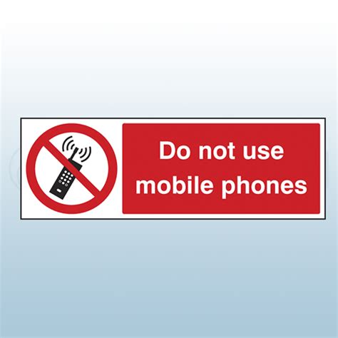 300mm X 100mm Quick Fix Do Not Use Mobile Phones Sign Fire Protection