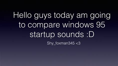 Windows 95 Startup Sounds In A Nutshell Youtube