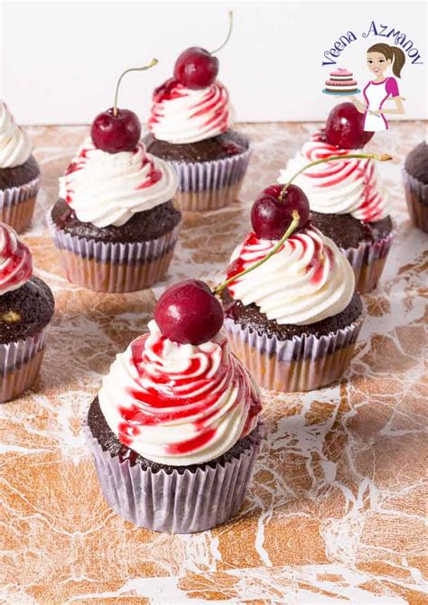 Decadent Chocolate Cherry Cupcakes Veena Azmanov