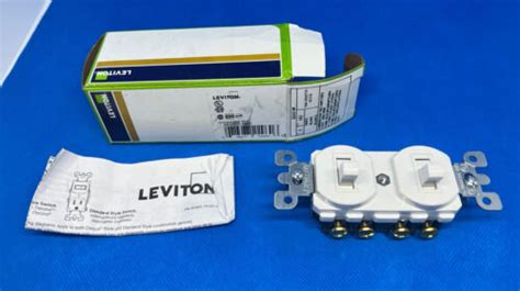 Leviton 5243 W Duplex Toggle Switch With Grounding Screw 120277 Vac 15