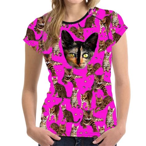 forudesigns 3d funny black cat pussy print women t shirts fashion brand female t shirt fitness