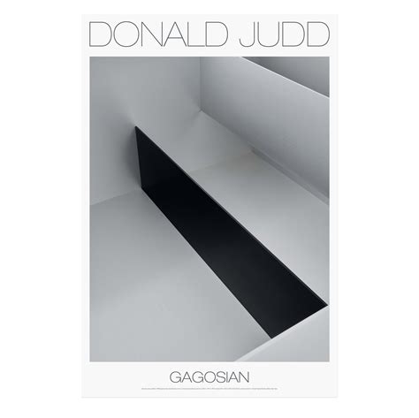 Donald Judd Poster Gagosian Shop