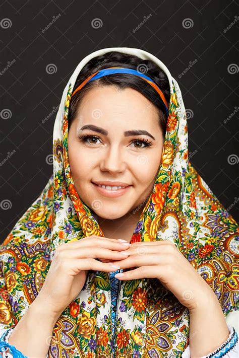 Beautiful Adult Ukrainian Woman In National Costume Attractive