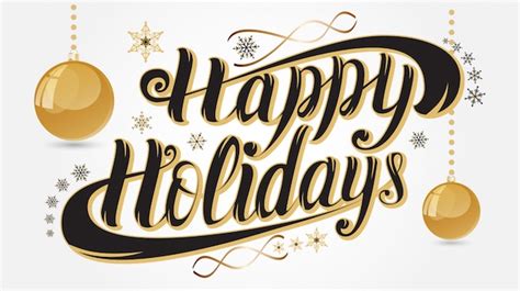 Premium Vector Happy Holidays Hand Lettering Greeting Card