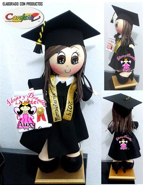 Ideas Y Detalles Auxy Fofucha Graduada GraduaciÓn Fofuchas MuÑeca De