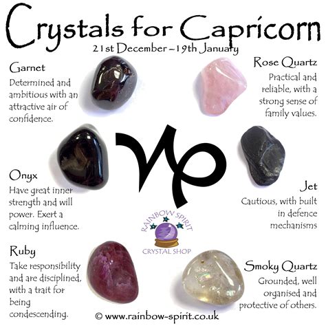 Capricorn Birthstones Crystal Set Etsy