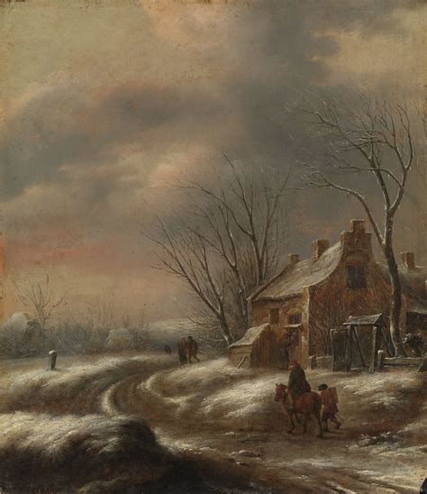 Dutch Winter Landscape Nicolaes Molenaer Artwork On Useum