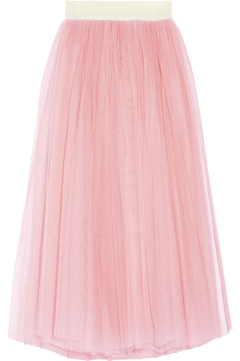 Dandg Tulle Maxi Skirt In Pink Lyst