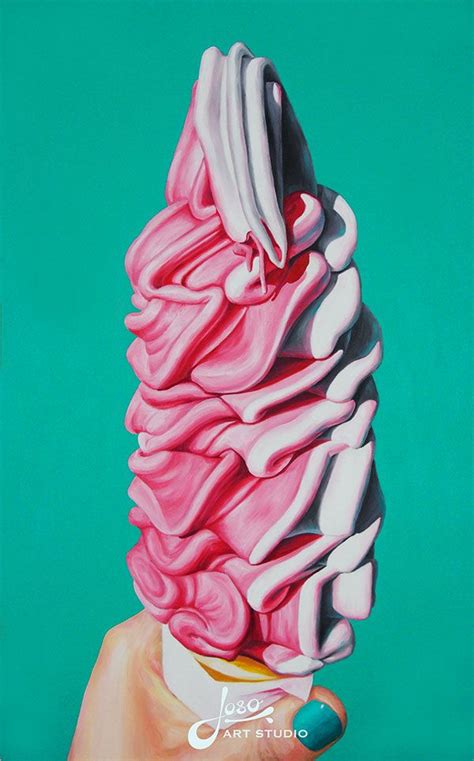 When I Was Ice Cream Painting Acrylic Oil On Canvas On Behance Food Painting Art Painting