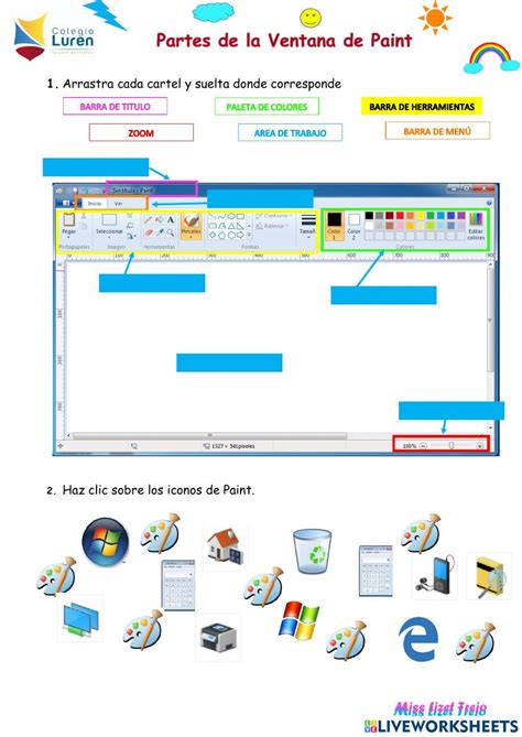 An Image Of A Computer Screen With The Textla Ventana De Paint