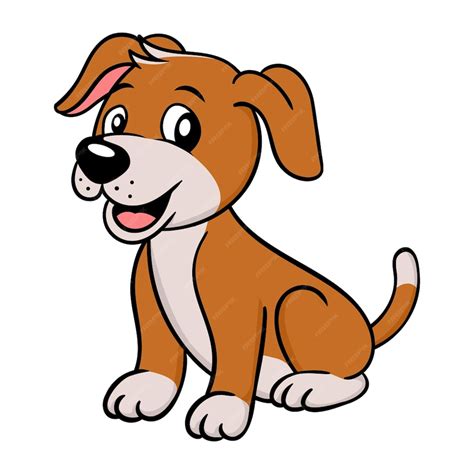 Premium Vector Cute Puppy Dog Cartoon Vector Illustration