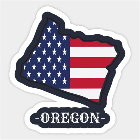 Oregon American Oregon State Sticker Teepublic
