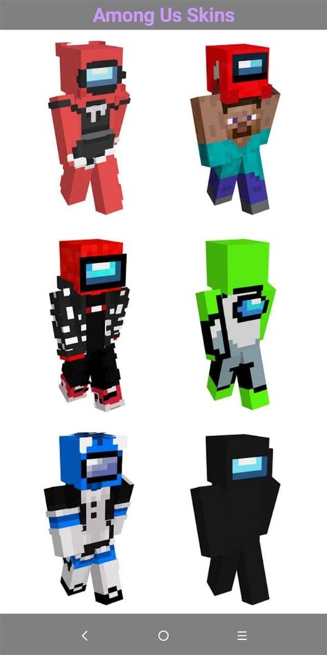 Descarga De Apk De Among Us Skins For Minecraft Para Android