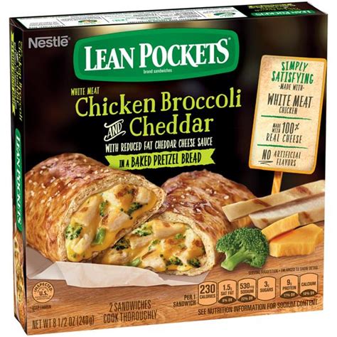 Lean Pockets Chicken Broccoli And Cheddar Frozen Sandwiches Hy Vee