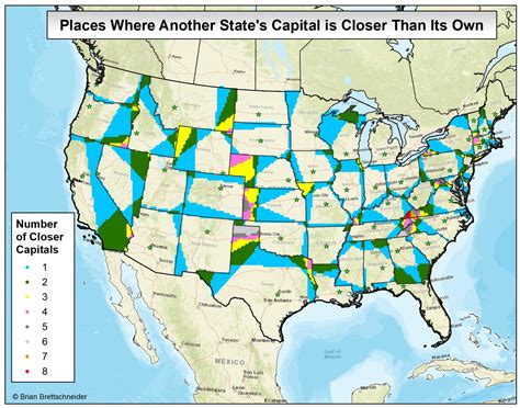 Places Where Another States Capital Is Closer Than Its Own V2