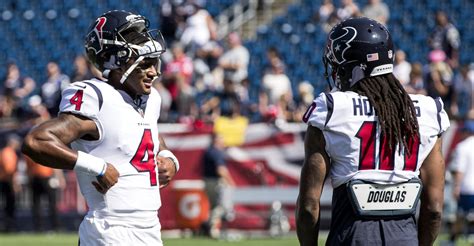 Watson's answer broke down specific coverages and he was able to exploit them, as well as some things that the falcons did to effectively stifle the texans. As chemistry with Texans QB Deshaun Watson builds, DeAndre ...