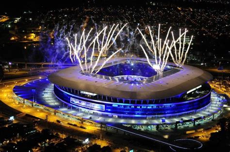 Grêmio's new stadium was first presented in 2009 as a conceptual arena covered almost entirely in blue/white/black elements from the club's crest offers room for 60. Brésil : la Grêmio Arena inaugurée