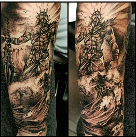 Poseidon Tattoo Naughty Needles Tattoos Tattoo Göttin Tattoo Meerjungfrau Tattoos Tattoo