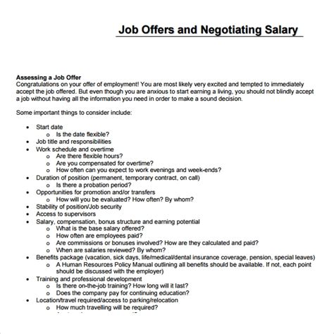 FREE 9+ Sample Salary Proposal Templates in PDF