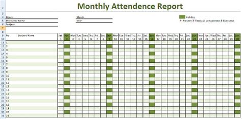 Employee Attendance Tracker Template Free Excel Templates