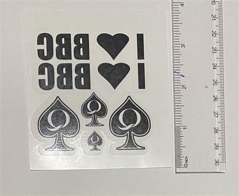 buy 6 sheet temporary tattoo set qos bbc only i love bbc 38 total tattoos queen of spades