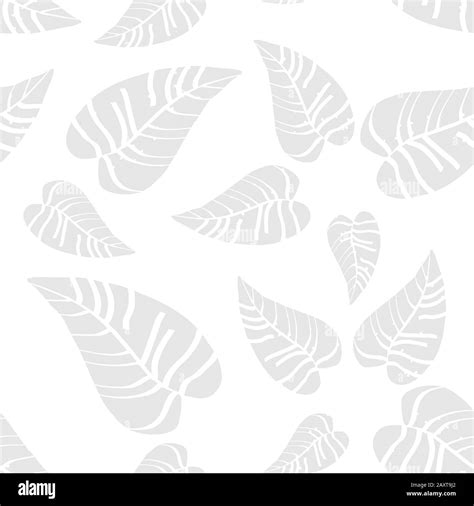 White Background With Tropical Leaves Stock Vector Image And Art Alamy