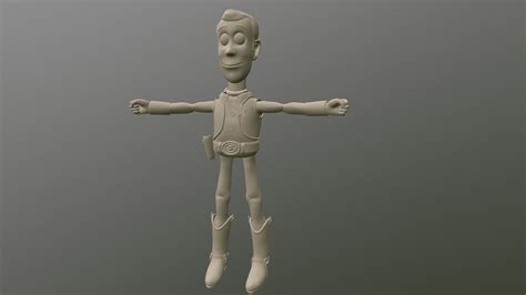 3d Model Woody From Toy Story Pose T With Hat For Separate