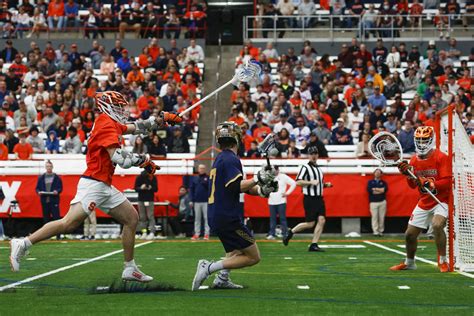 Syracuse Mens Lacrosse Dominated By Notre Dame In Acc Matchup