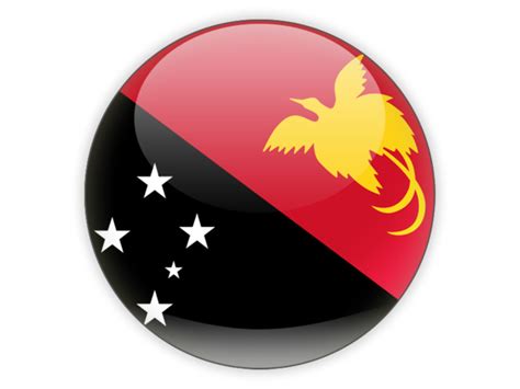 Round Icon Illustration Of Flag Of Papua New Guinea