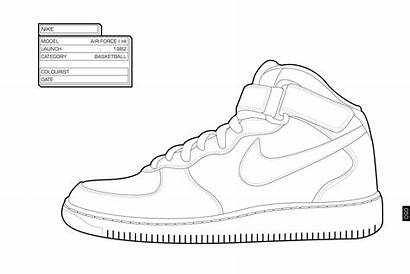 Coloring Nike Air Force Sneaker Jordan Drawing