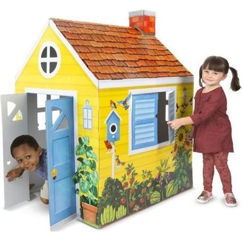 Melissa And Doug Pretend Play Country Cottage Indoor Playhouse Toys