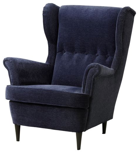 How to assemble ikea strandmon wing chair you can find here strandmond chair assembly in detail. Strandmon Wing Chair, Vellinge Dark Blue - Contemporary ...