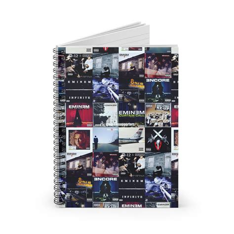 Eminem Album Art Cover Collage Ruled Line Spiral Notebook Etsy