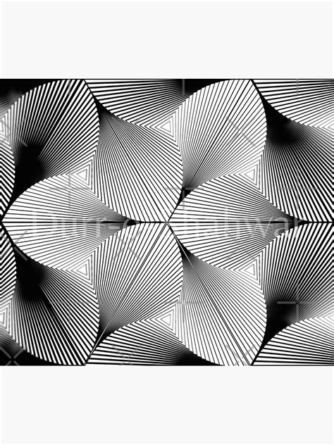 Black And White Triangle Illusion Poster For Sale By Durrish Redbubble